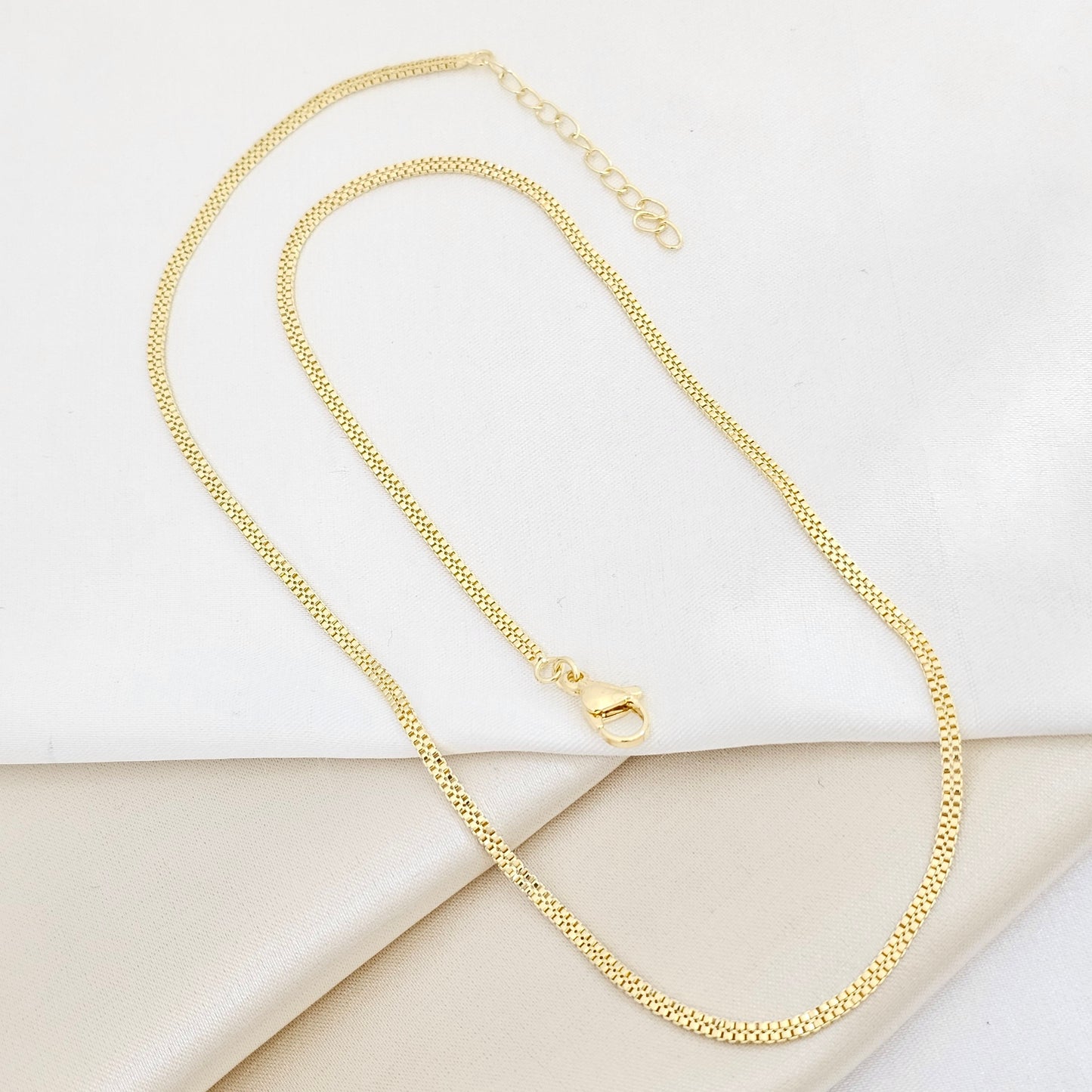 CADENA VENECIANA 2MM CON EXTENSOR DORADO RF K7304