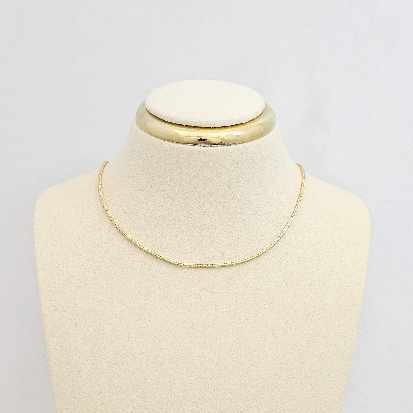 CADENA ELEGANTE CUADRADA CON EXTENSOR DORADO RF K7523