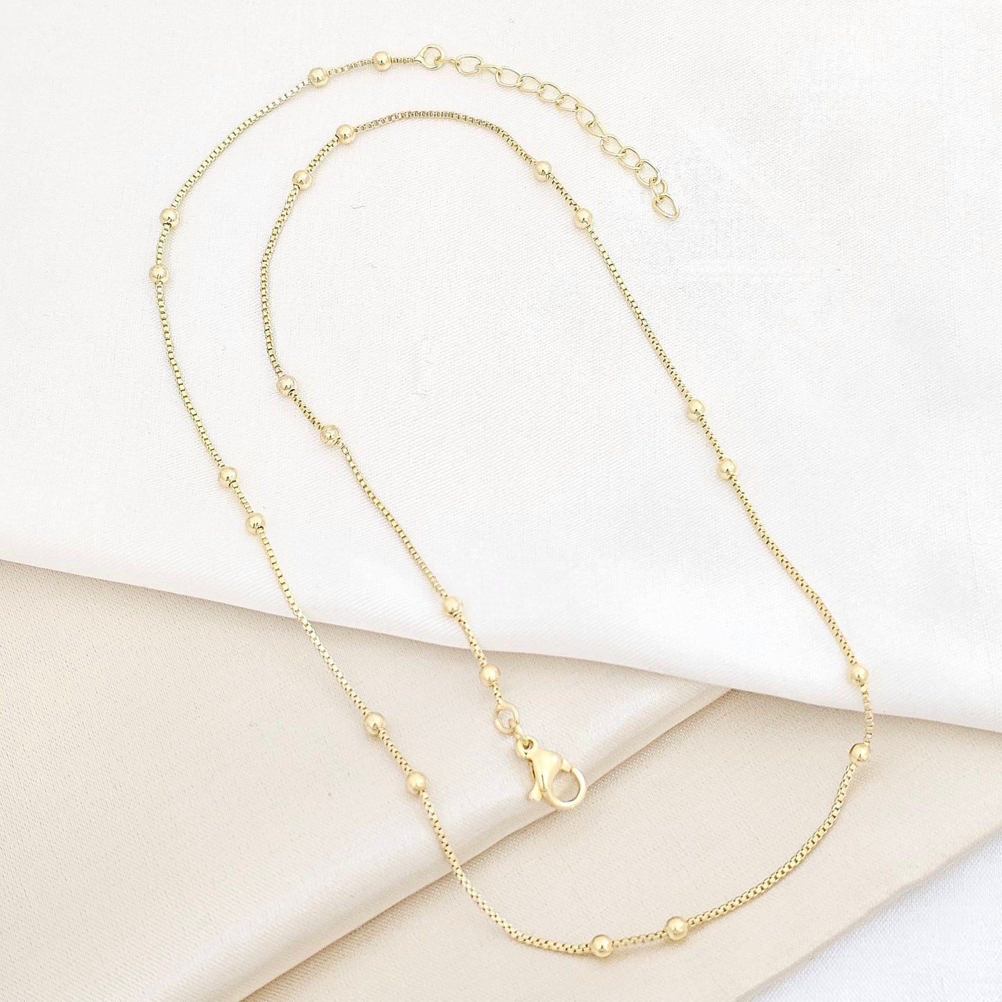 CADENA VENECIANA DOBLE BALIN N3 CON EXTENSOR DORADO RF K7524