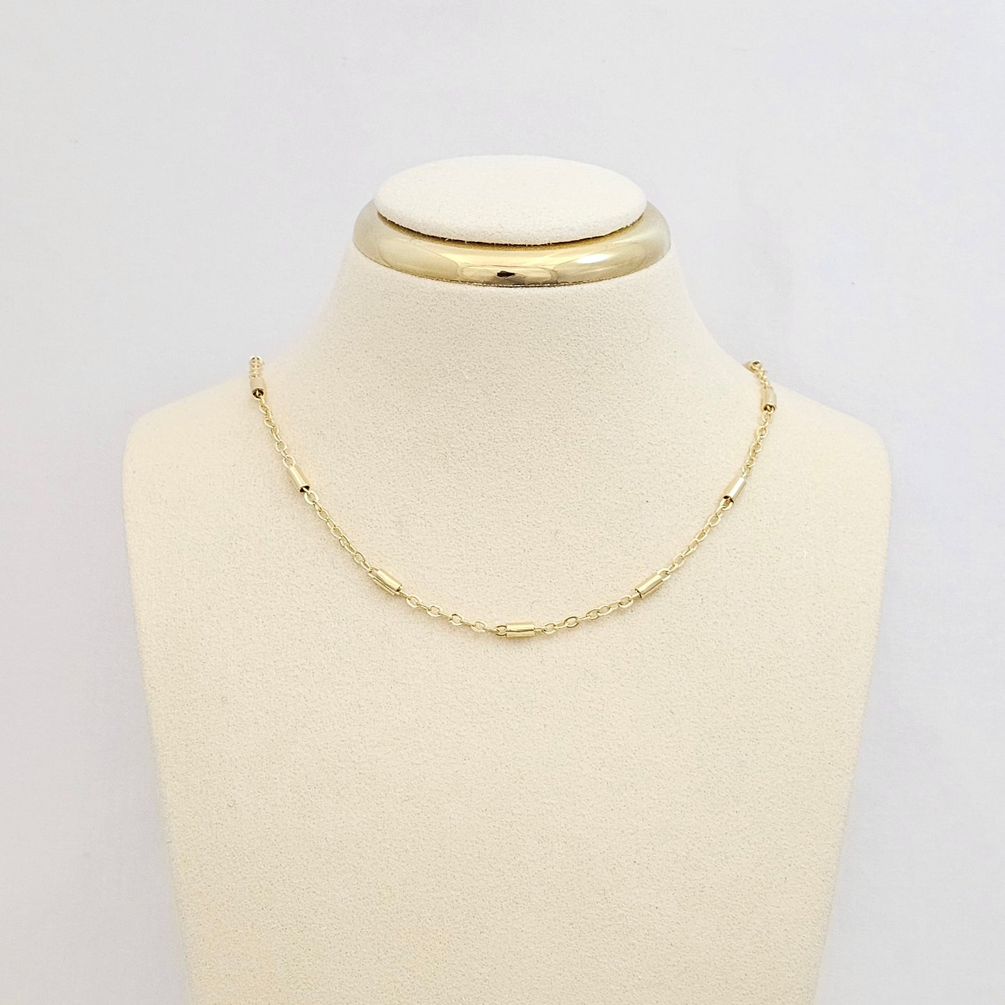 CADENA CANUTILLO Y AROS PEQUEÑOS EXTENSOR DORADO RF K7526