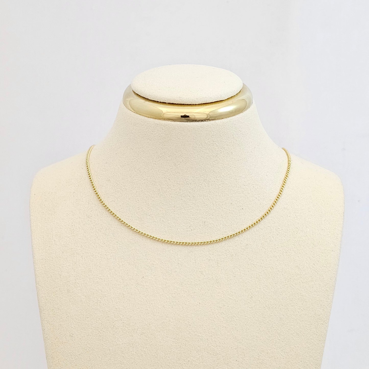 CADENA MINI CUBANA 50CM CON EXTENSOR DORADO RF K7558