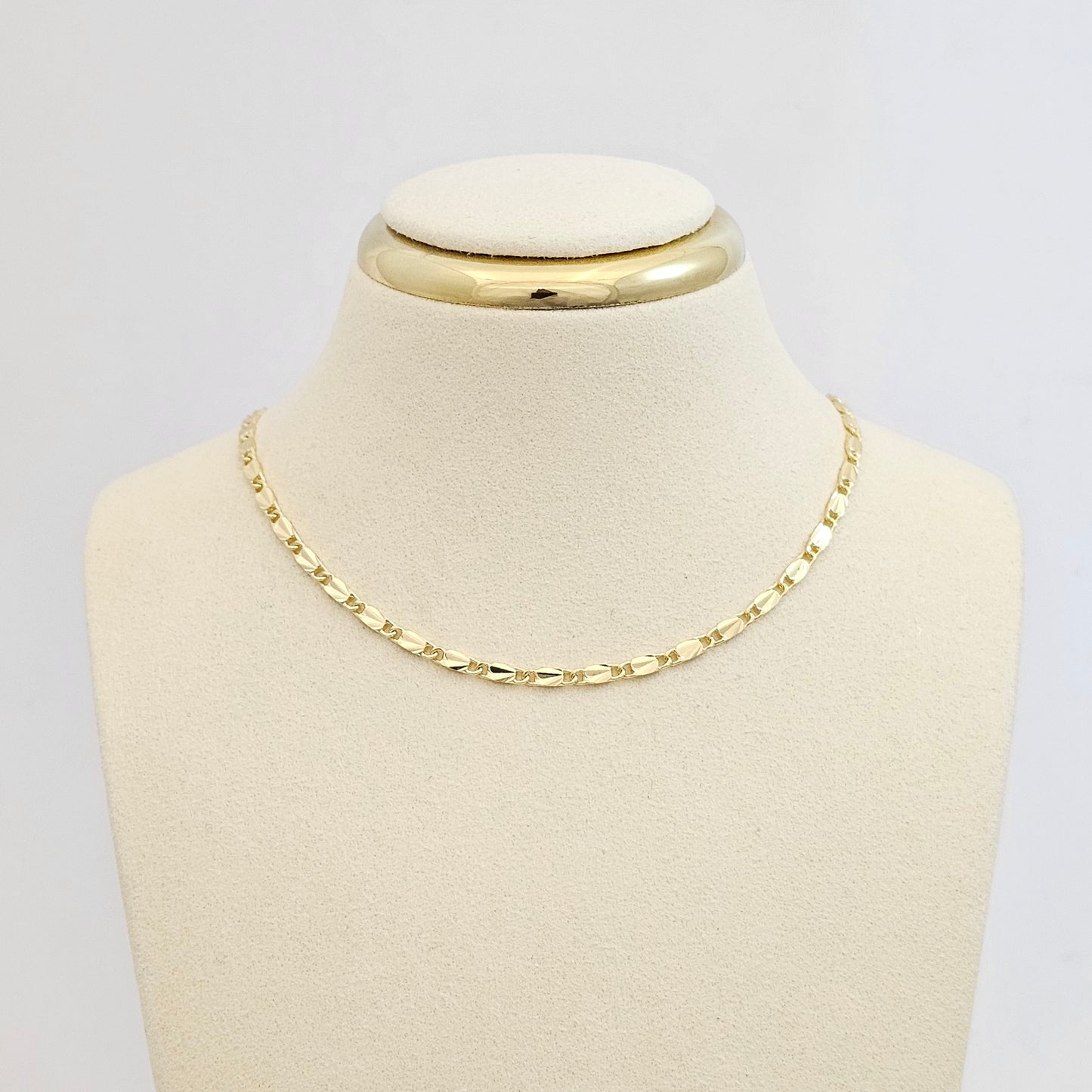CADENA CANDADOS ELEGANTES 50CM CON EXTENSOR DORADO RF K7567