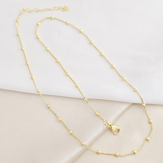 CADENA VENECIANA CON BALINES N3 DORADO CON EXTENSOR RF K7776