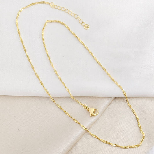 CADENA SINGAPUR 2MM CON EXTENSOR DORADO RF K7779
