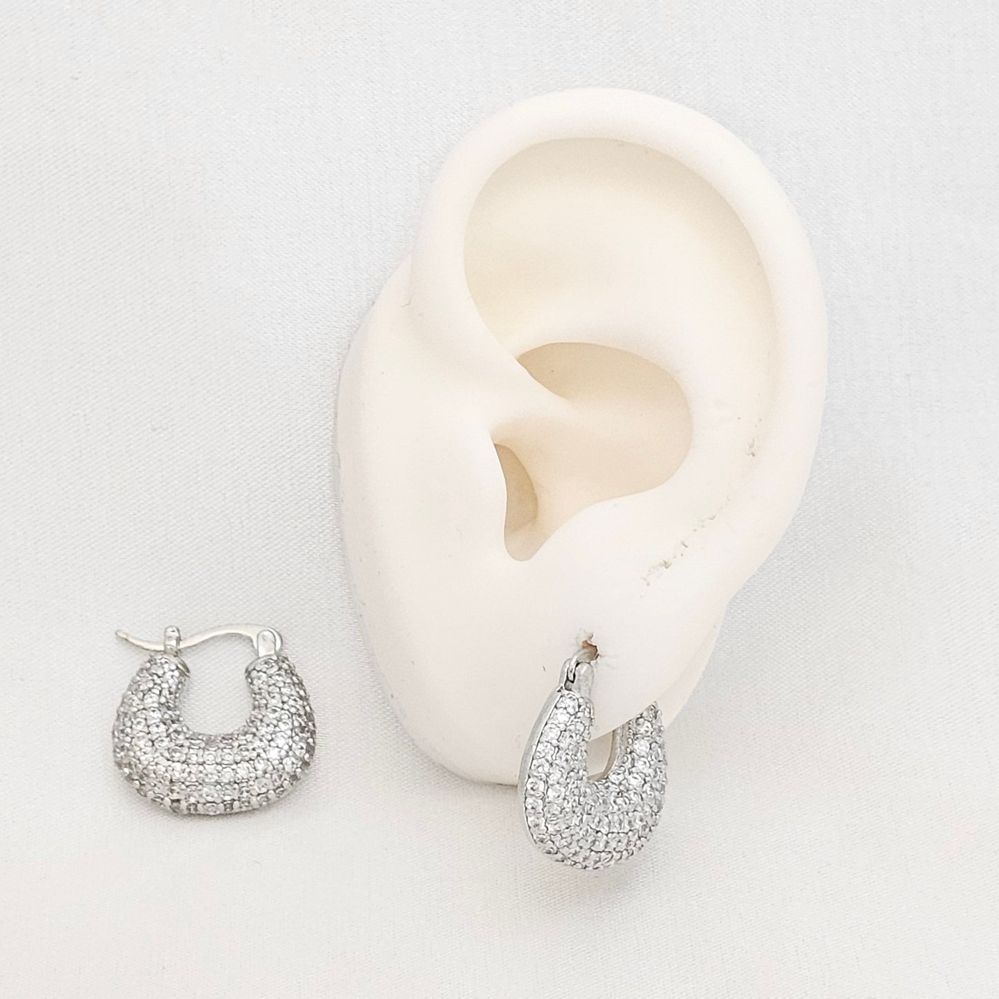 CANDONGA GLAMOUR CON CIRCONES PLATEADO RF K7081