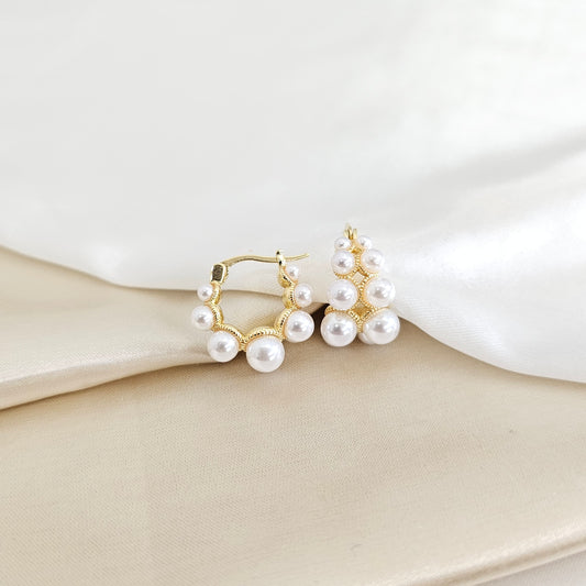 CANDONGA DOBLE DORADO CON SIETE PERLAS RF K7917