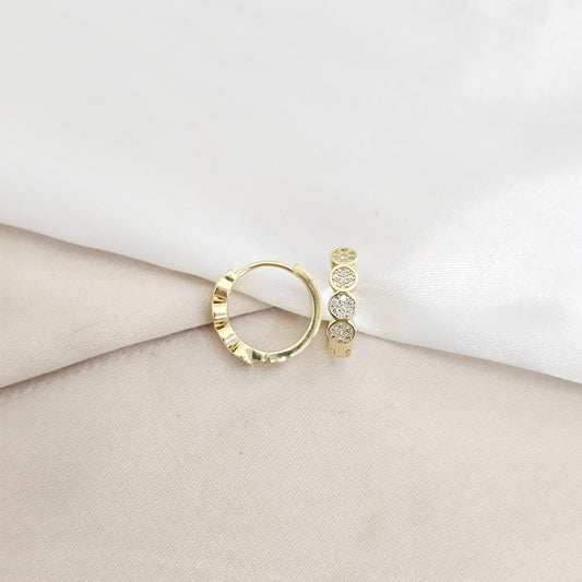 CANDONGA LISA CON CUATRO ESFERAS DORADO RF K7970