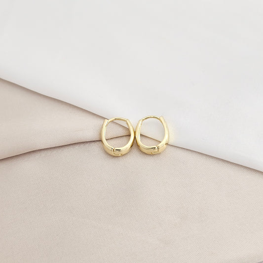 CANDONGA LISA 12MM OVALADA DORADO RF K7977
