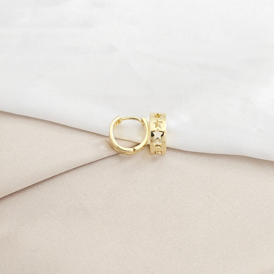 CANDONGA MINI ESTRELLAS ESTAMPADAS DORADO RF K8007