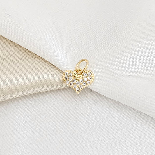 DIJE CORAZON MINI CIRCONES DORADO RF K5518