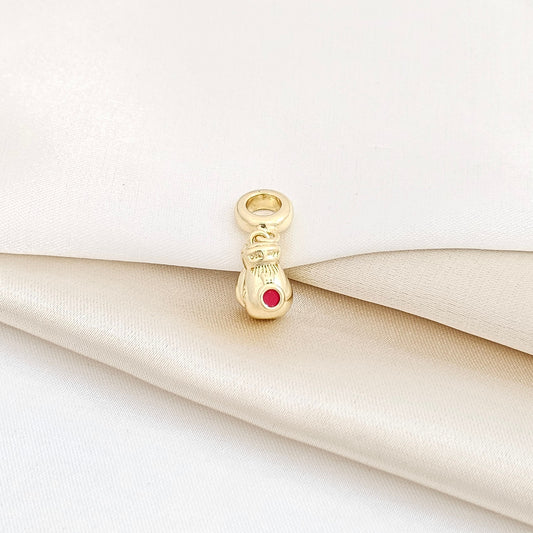 CHARM GUANTE DE BOXEO DORADO CON ROJO RF K5732