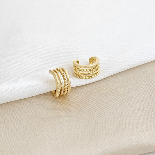 EARCUFF BALIN LINEAL DORADO RF K3201