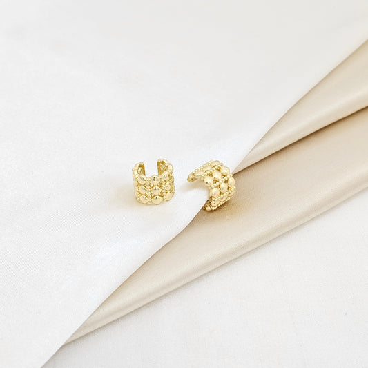 EARCUFF ROMBOS LISOS DORADO RF K6170