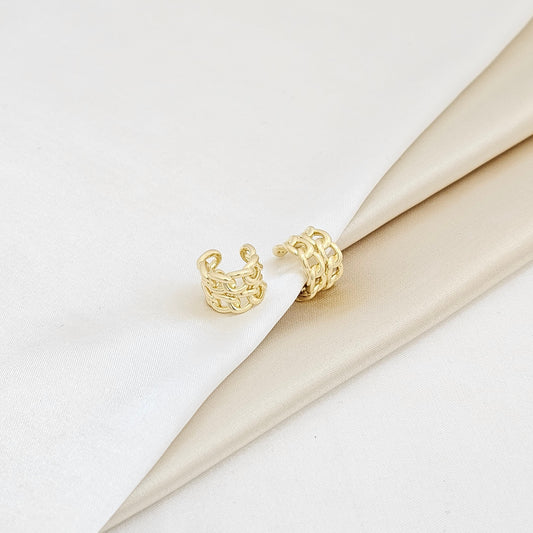EARCUFF DOBLE CADENA DORADO RF K6176