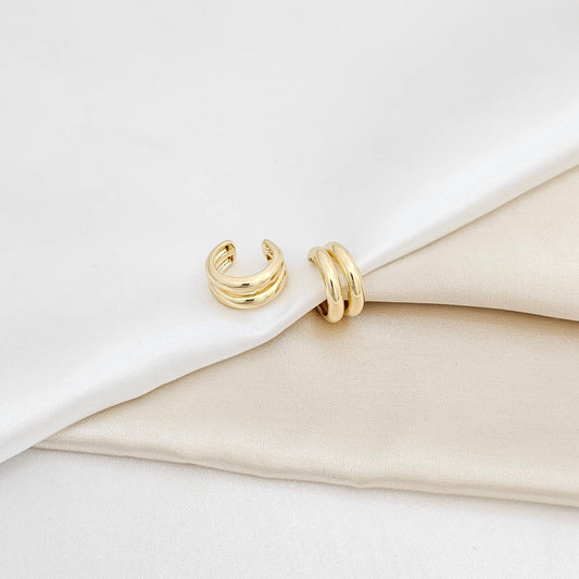 EARCUFF DOBLE LINEA LISA DORADO RF K6344
