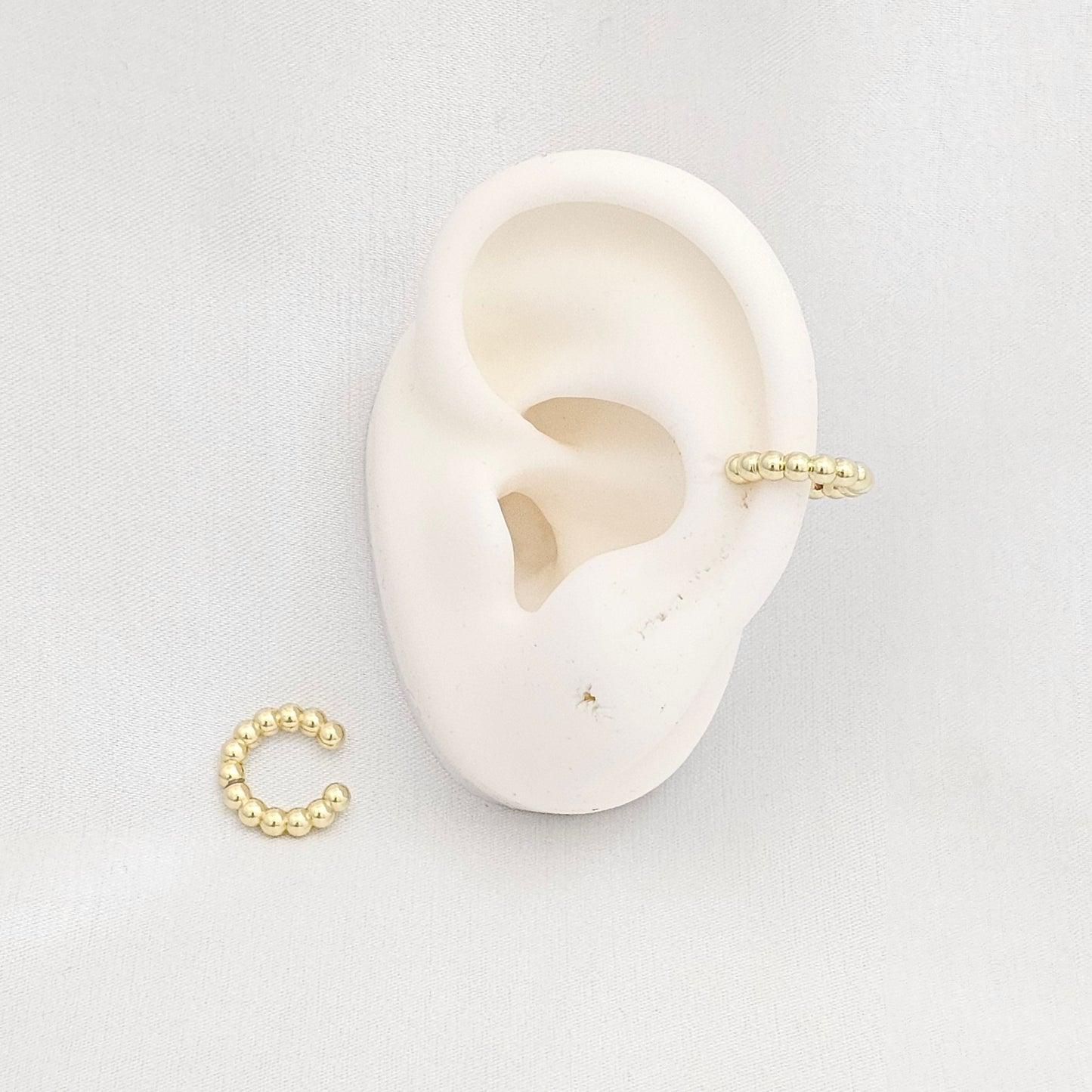EARCUFF MINI BALINES LISOS DORADO RF K6885