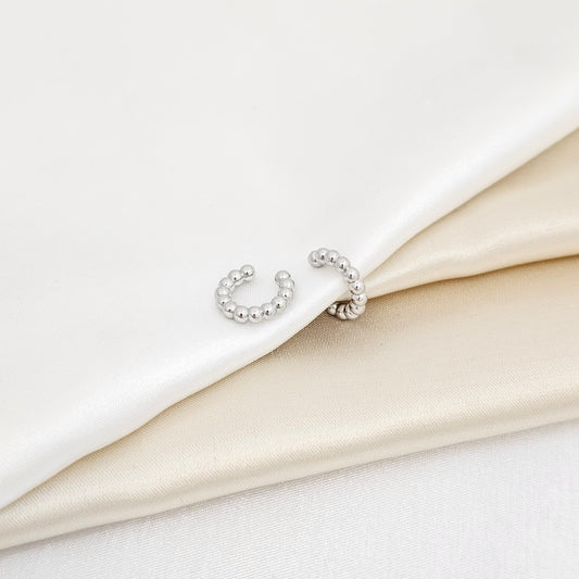 EARCUFF MINI BALINES LISOS PLATEADO RF K6886
