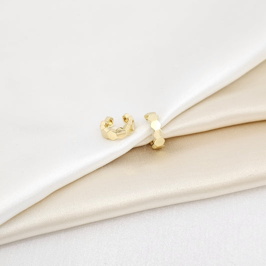 EARCUFF ROMBOS LISOS PEQUEÑOS DORADO RF K6896