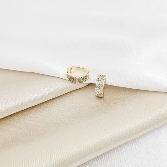 EARCUFF ELEGANTE CON CIRCONES DORADO RF K7200