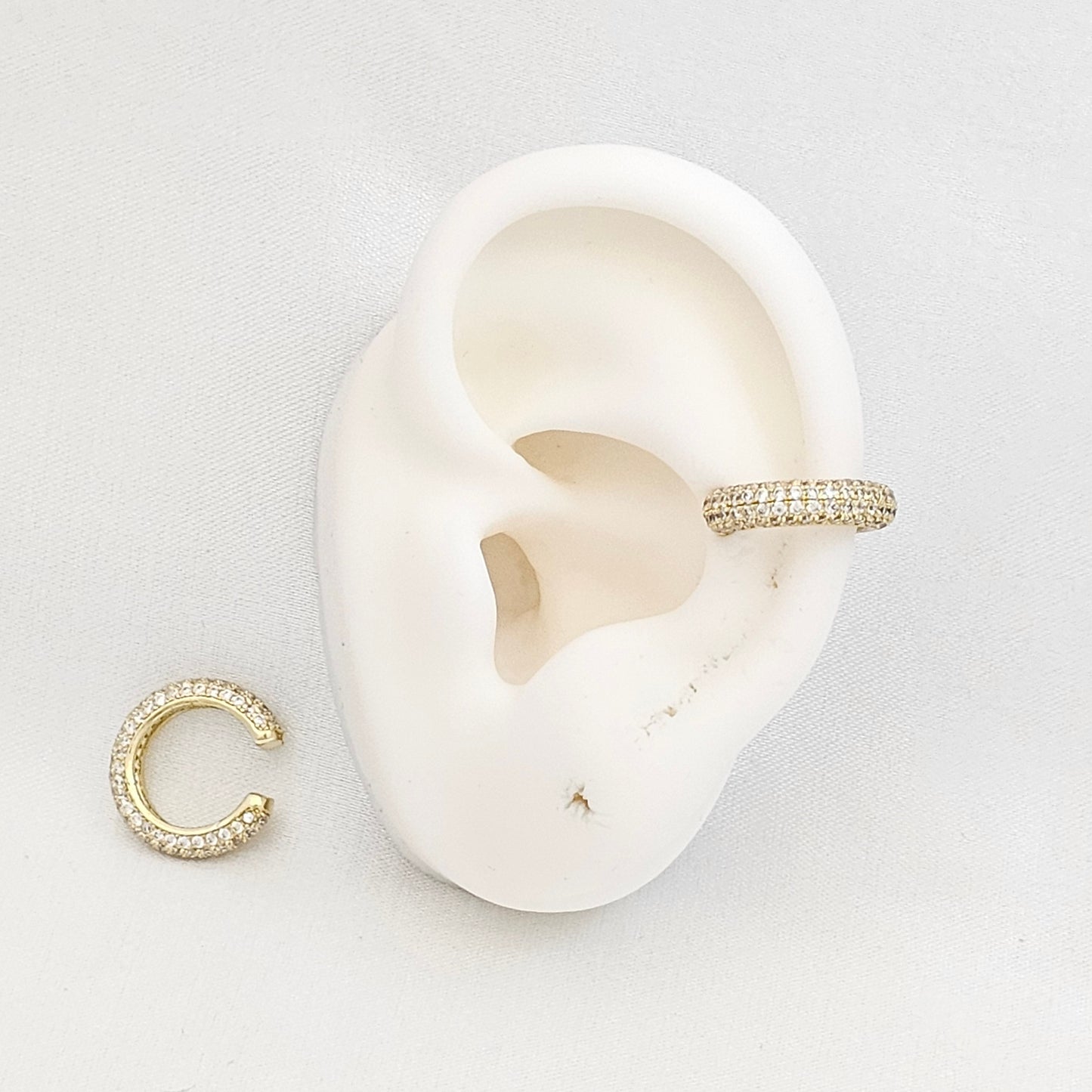 EARCUFF BRILLANTE CON CIRCONES DORADO RF K7222