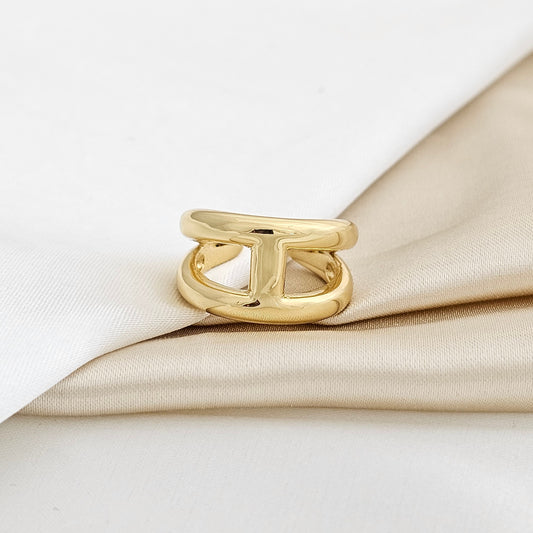ANILLO LISO MUJER DORADO RF K7621