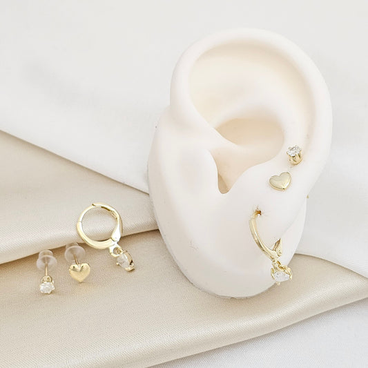 SET DOS TOPOS Y CANDONGA CORAZONES DORADO RF K7337
