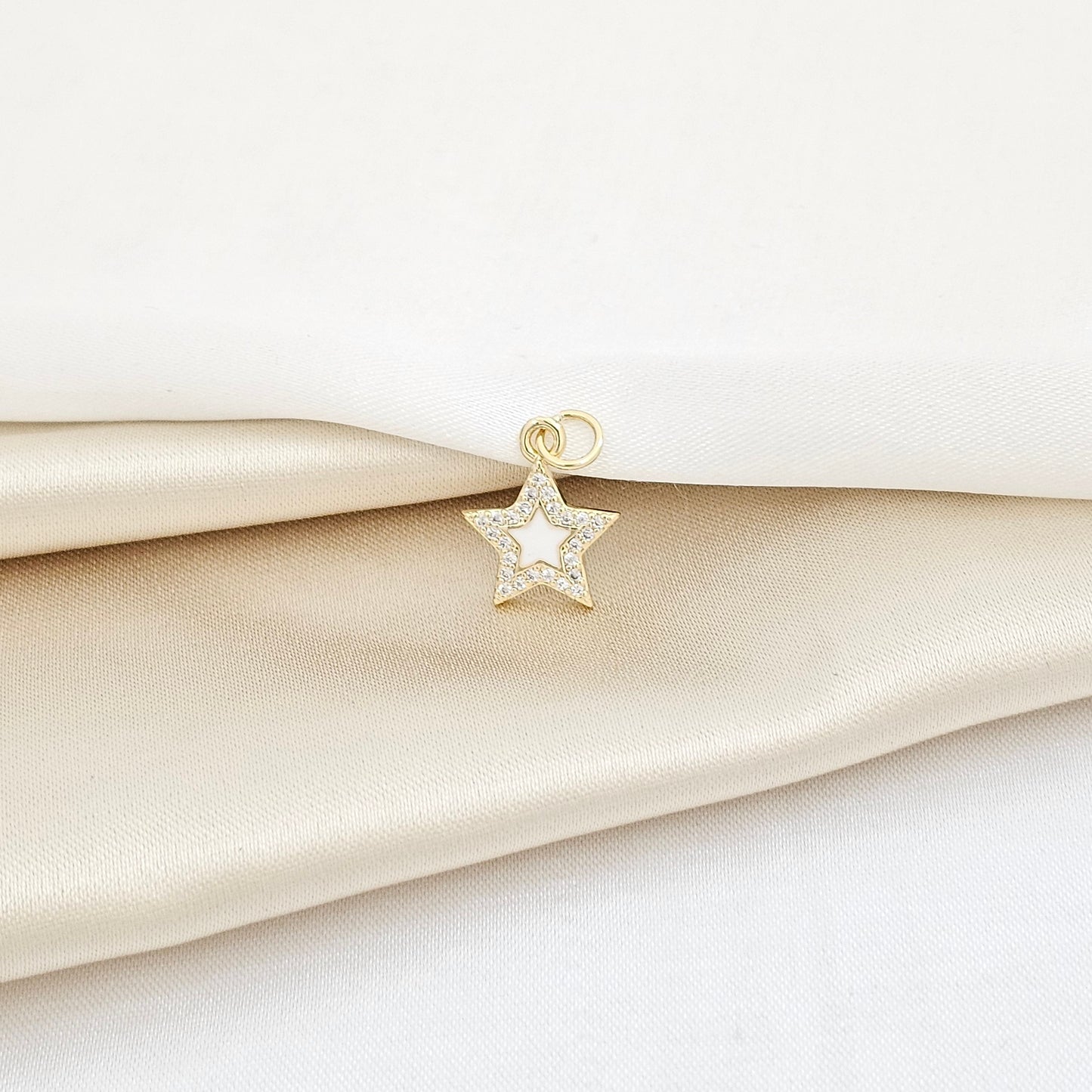 DIJE MINI ESTRELLA BLANCA CON CIRCONES RF K5799