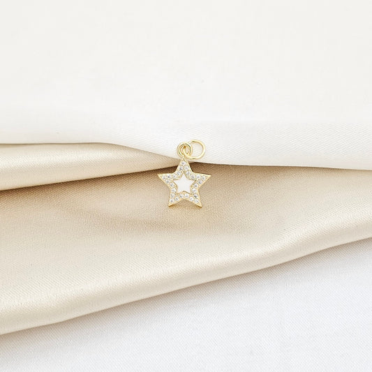 DIJE MINI ESTRELLA BLANCA CON CIRCONES RF K5799