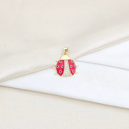 DIJE MARIQUITA GRANDE ROJO Y DORADO RF K5857