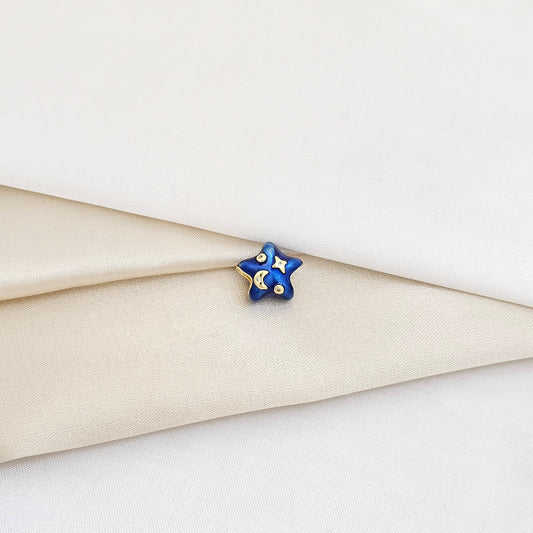 CHARM ESTRELLA AZUL CON DORADO RF K5961
