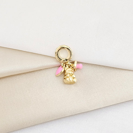 CHARM OSITO Y CORAZON ROSADO RF K5980