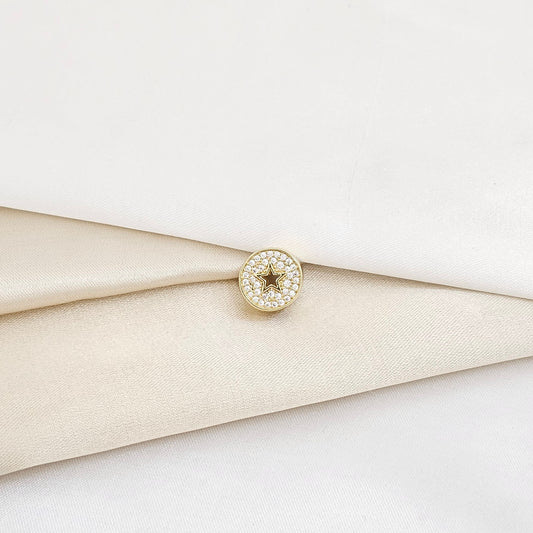 CHARM REDONDO ESTRELLA CON CIRCONES DORADO RF K5987