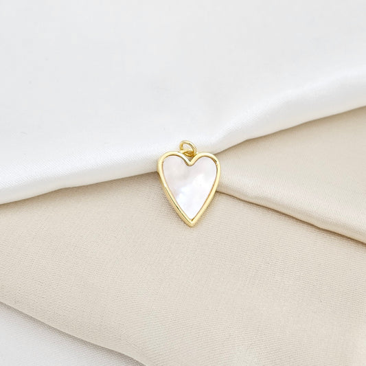 DIJE CORAZON NACAR CON DORADO RF K6476