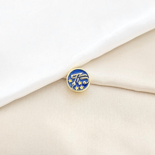 CHARM AZUL CON MINI ESTRELLAS DORADO RF K6490