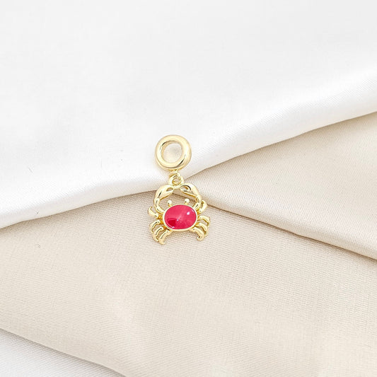 CHARM CANGREJO ROJO Y DORADO RF K6506