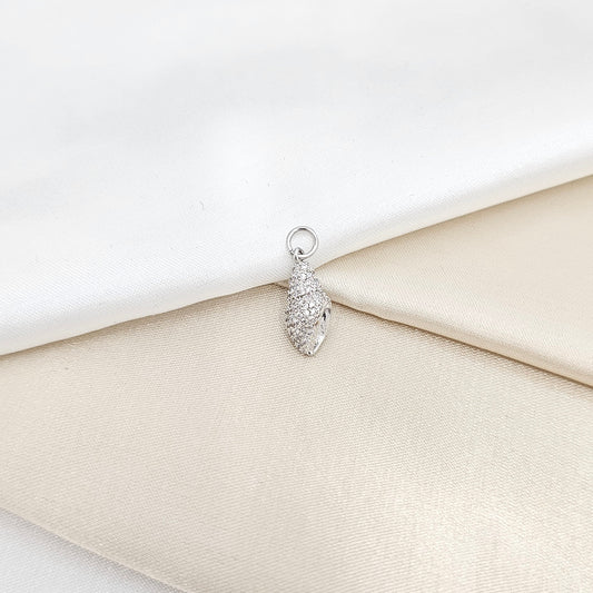 DIJE MINI CARACOLA CIRCONES PLATEADO RF K6693