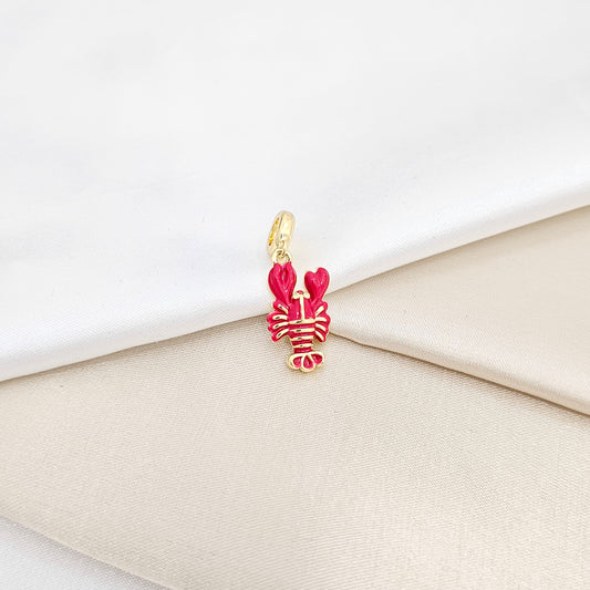 CHARM LANGOSTA ROJO Y DORADO RF K6700