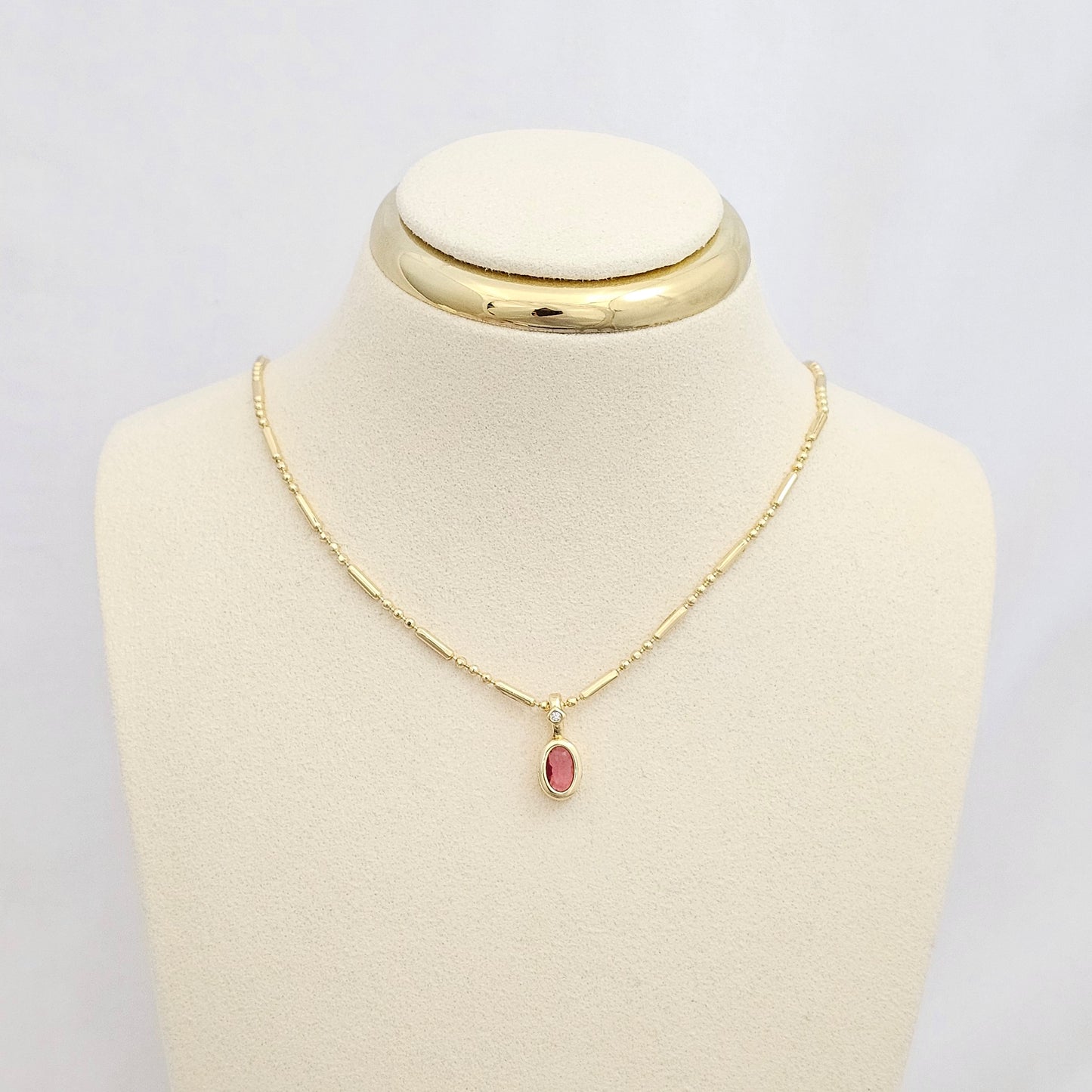DIJE DORADO CIRCON REDONDO ROSA RF K6720
