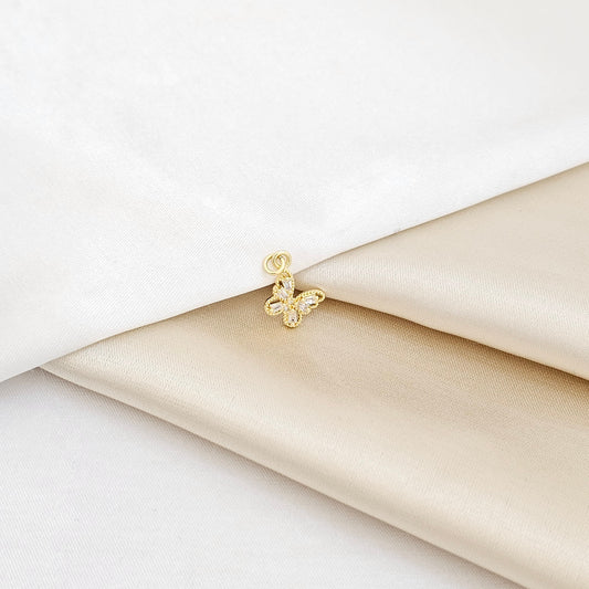 DIJE MINI MARIPOSA SEIS CIRCONES DORADO RF K6800