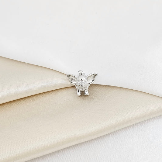 CHARM ELEFANTE PEQUEÑO CON CIRCON PLATEADO RF K7634