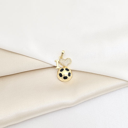 DIJE BALON Y CORAZON DORADO RF K7695