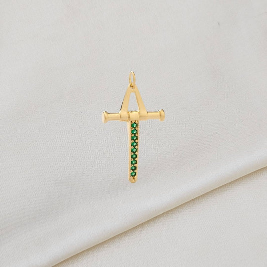 DIJE CRUZ PENDULO CIRCONIA LAM 18K-23038