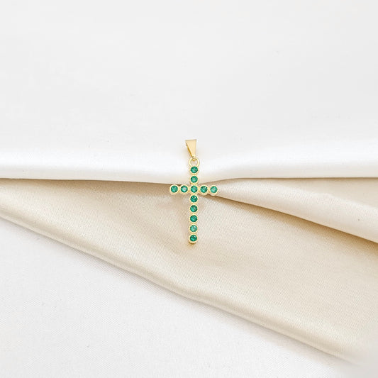 DIJE CRUZ COLORS LAM 18K RF B/23189-Verde