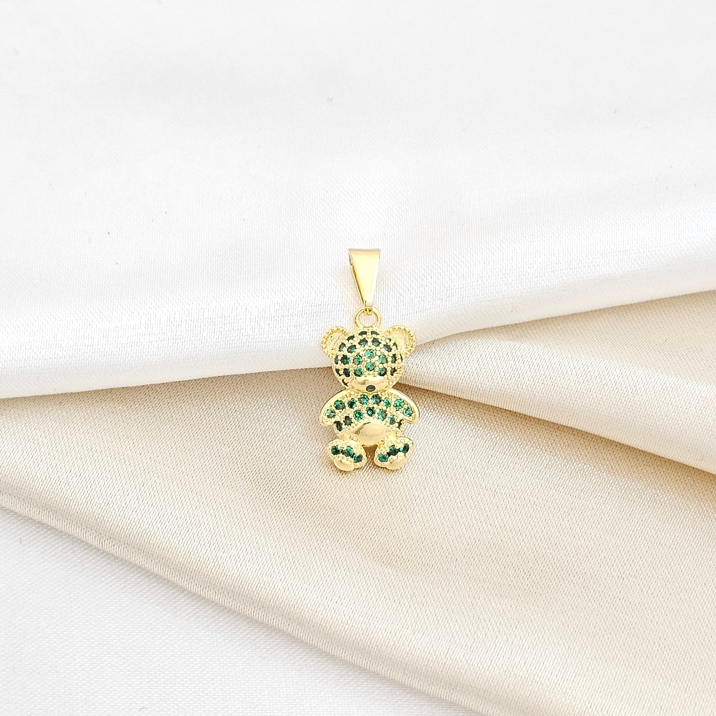 DIJE GREEN BEAR P LAM 18K - 23257 VERDE