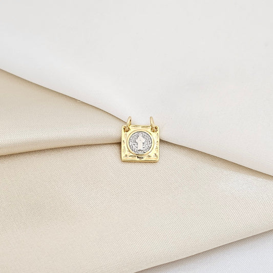 DIJE ESCAPULARIO SAN BENITO LAM 18K RF B/23303