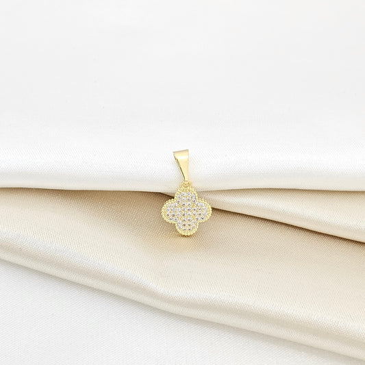DIJE CLOVER CIRCONIA 1 CM 18K. RF 23296