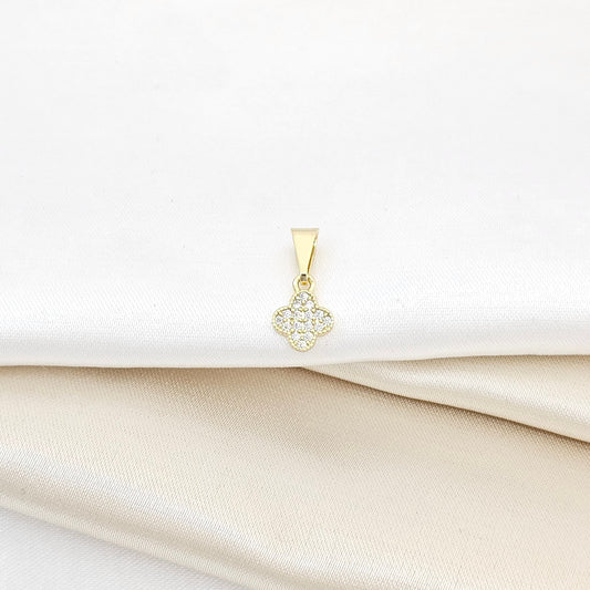 DIJE CLOVER CIRCONIAS 7MM 18K. RF 23297