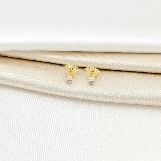 ARETE CIRCONIA REDONDA CRISTAL 2MM LAM18K - 34038 CRISTAL