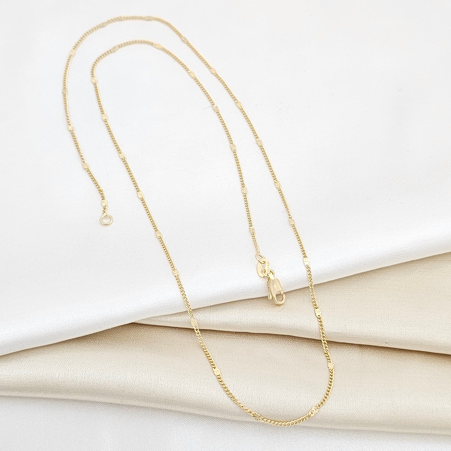 CADENA CUBANA CON DESTELLOS 60CM LAM 18K-41413