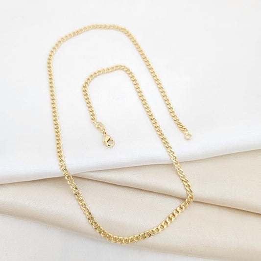 CADENA CUBANA 45CM LAM 18K-44286